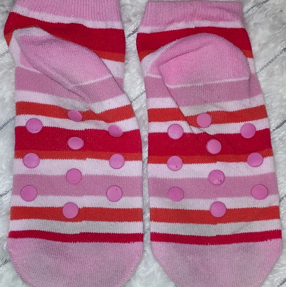 4/$18 Vintage Girls Barbie Striped Socks - Picture 2 of 2